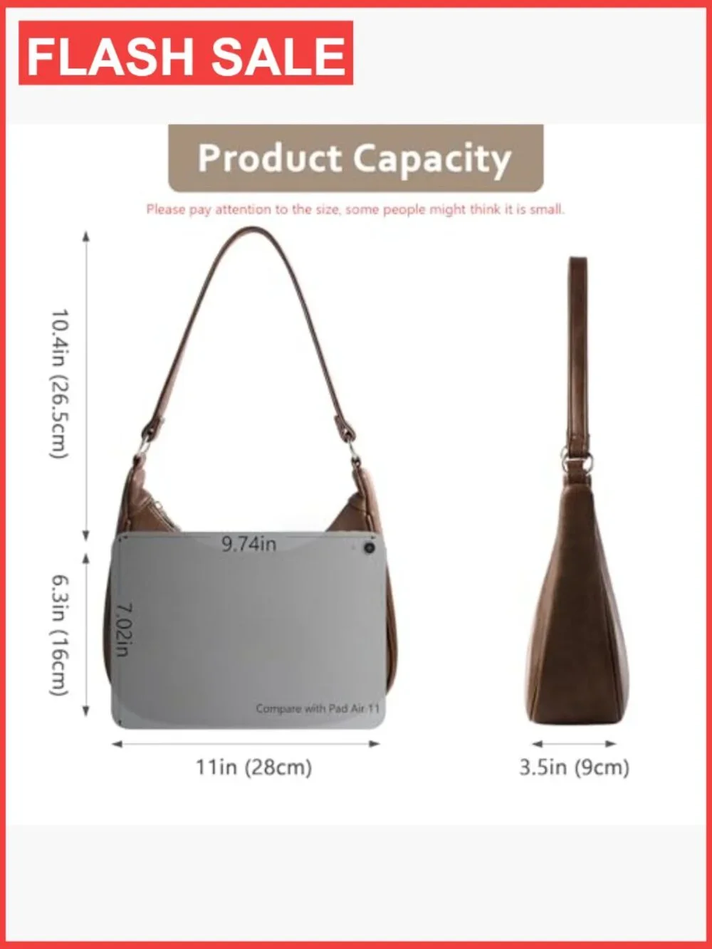 Slouchy Hobo Crossbody Bag with Adjustable Strap and Multiple Pockets